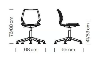 UNI 558M-DP - Swivel office chair with 5-Spoke base by Et al. - view 3